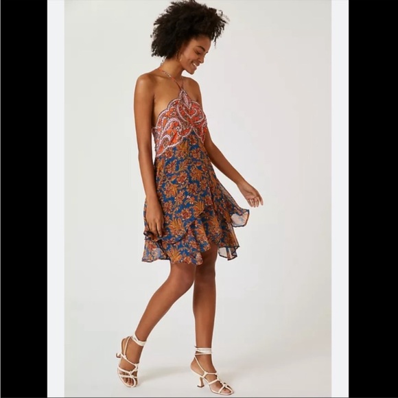 Anthropologie NWT Halter Applique Mini Dress Size 22W. - Picture 2 of 13